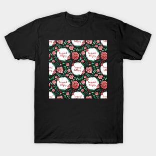 Floral Feminist Killjoy Pattern T-Shirt